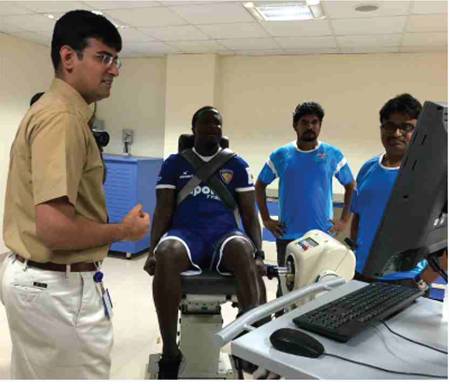Benjamin Mendy using the Sports Rehabilitation Centre at SRCSS