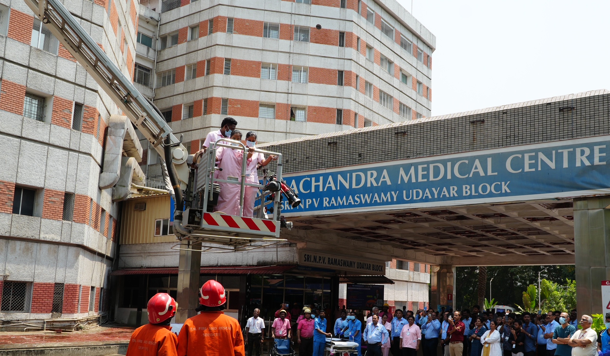 MOCK FIRE DRILL AT SRI RAMACHANDRA MEDICAL CENTRE